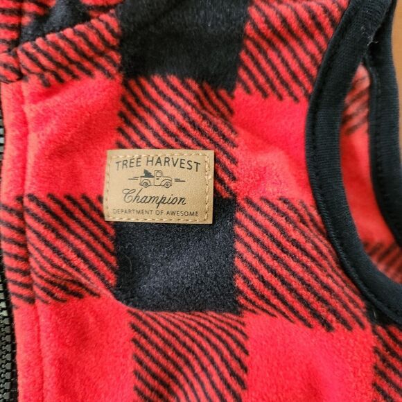 Baby Boy 9M Buffalo Plaid Vest Shirt Set Fleece 2-Piece Christmas Outfit - Picture 4 of 11